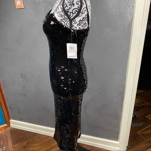 Good American twilight sequin dress.  Bodycon, black, formal, party, occasion - Picture 9 of 12